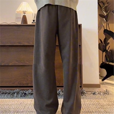 棕色休闲微喇裤秋冬大码胖mm梨形身材弹力显瘦高腰运动卫裤，男装休闲裤，星座506A