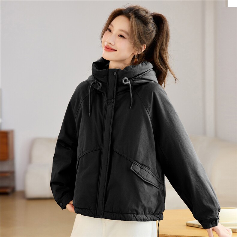 叶笙衣82550带帽拉链棉衣,女装棉衣/棉服,叶笙衣