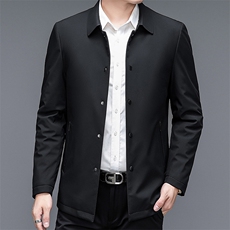DZ62266钱塘2020-3中年男士冬季厚款商务休闲简约翻领夹克P147，男装夹克，钱塘207-3