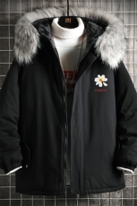 MM48059-P130冬季大毛领棉衣男士大码加厚棉袄男棉服网格，男装棉衣，电商A040A