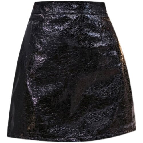 秋冬新款半身裙时尚范儿不羁的野性干练突出腰线酷飒PU皮半裙，女装半身裙，潮品会