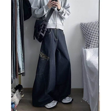 【有货】LBK611ZZ-特58美式复古豹纹拼接大口袋工装弯刀牛仔裤，男装牛仔裤，星座1007（原301D）