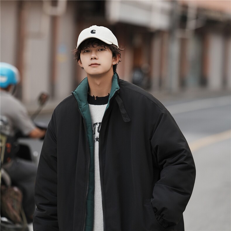 日系撞色工装棉服202-8-M093-P135-控168图片