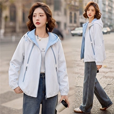 2026年春季新款马卡龙色时尚印花女外套，女装短外套，依路服饰