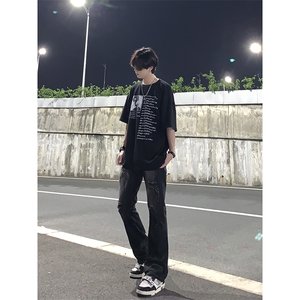 夏季美式高街ins小众破洞牛仔裤货号K755P6578图片