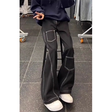 [008]牛仔裤男宽松街头风宽松阔腿工装裤A079-N3070-P42，男装牛仔裤，电商A079