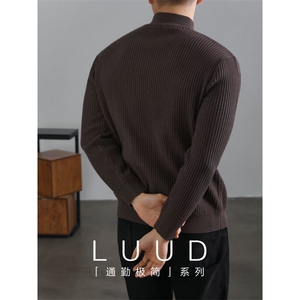 1506A/G16550/P52秋冬厚款半高领坑条螺纹针织衫毛衣1图片