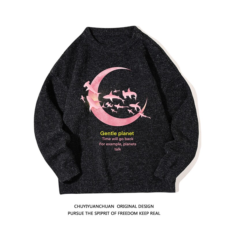 加厚加绒毛衣男大码毛线衣男针织衫 M19209-P45 加绒款-P65 白底图片
