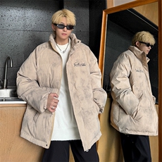 特p100控158冬立领机车棉服情侣棉衣面包扎染服墨染风外套男MY248，男装棉衣，电商B370