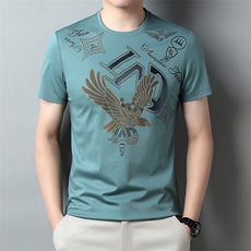 宽松针织短袖T恤男圆领男士商务休闲上衣体恤衫夏季潮XL2579-P55，男装T恤，星座1105-3