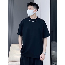 夏季280g重磅纯棉短袖手工钢标定制T恤T2450-特批33，男装T恤，星座1213