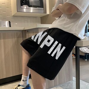 男夏季潮流时尚休闲短裤字母五分裤裤大码GK088P20图片
