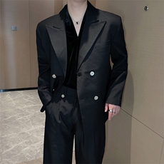 春秋时尚宽松高级垫肩西服男士帅气轻熟韩版休闲西装上衣0087P135，男装西服套装，电商B267