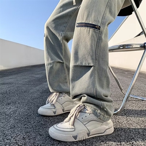 文艺青春流行新款百搭男牛仔裤慵懒长裤原宿潮流时尚春季潮图片