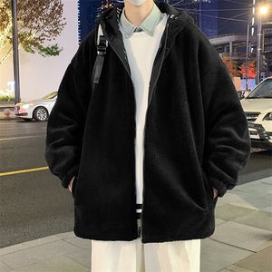 新款冬季加绒加厚棉衣羊羔绒双面穿外套青少年男装MY102P95图片