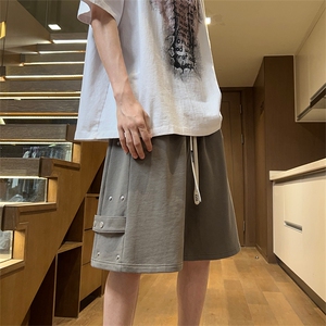 X2409-TP35控价58 短裤男夏季美式设计感潮牌直筒痞帅休闲五分裤图片