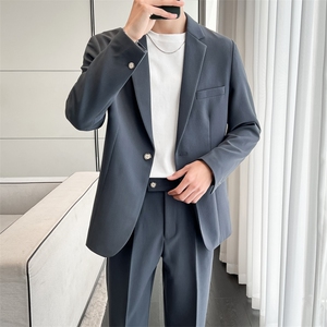 现货2025秋轻熟风套装男宽松西装外套TZ10P185可单卖西装125裤60，男装西服套装，电商B276A