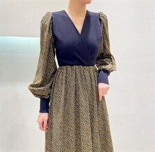 【现货】冬装新款针织拼接连衣裙，女装连衣裙，她她蜜制