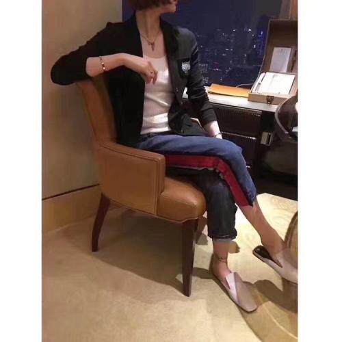 高弹力小外套西装领黑色灰色MLXL，女装西装，欧诗尚