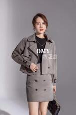 秋款风衣套装，女装风衣，欧蔓意