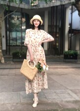 纯苎连衣裙 时尚风巜川哲》4028 风淑女风休闲风，女装连衣裙，川哲