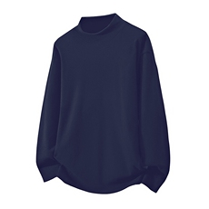 抖音得物品质260克精梳德绒保暖长袖T恤纯色半高领打底针织衫DR01，男装T恤，电商A486