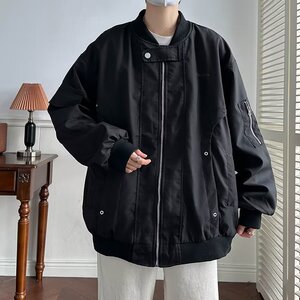 A930-P62 美式简约飞行员夹克男春秋季复古潮牌机能宽松棒球服图片
