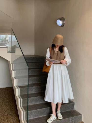 现货秋装现款拼接连衣裙，女装连衣裙，Y·Ben悦本