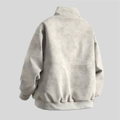 网图 皮夹克扎染男女款美式复古休闲宽松水洗皮衣港风JK2506-P85图片