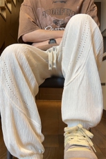 量大优供视频激光打孔肌理感冰丝裤长裤M-5XL特P30控68，男装休闲裤，电商B325