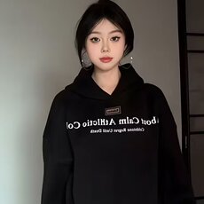 男士美式重磅连帽卫衣男秋季打底上衣男女同款情侣装2025新款男装，男装针织衫/毛衣，星座506A