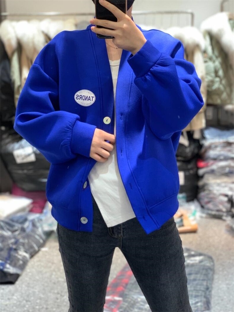 春季新款韩版ins潮夹克开衫棒球服宽松短款外套,女装其它,L·H·X