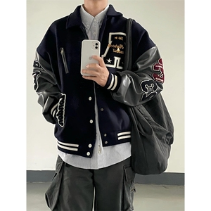 美式复古棒球服男女秋冬潮牌2024情侣夹克外套加棉款P88 JK608图片