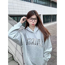 5505-P65新款纯棉华棉复合牛奶丝休闲连帽卫衣薄款，女装卫衣/绒衫，星座617A-2