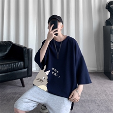 Q11150-P30春夏季七分袖t恤男大码五分袖男短袖中袖，男装T恤，电商A040