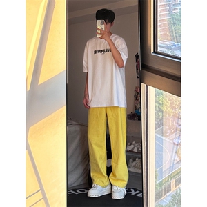 24年春夏季水洗高街vibe直筒宽松阔腿五色牛仔裤NZ2310-P55控78图片
