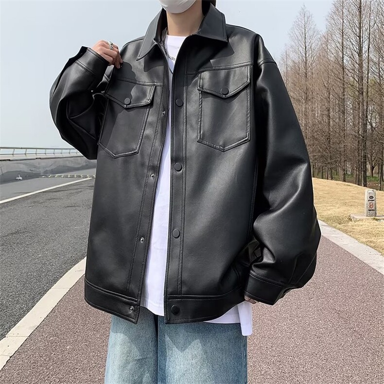 男秋季新款口袋皮衣夹克外套AJ06P60，男装皮衣，星座1116-2