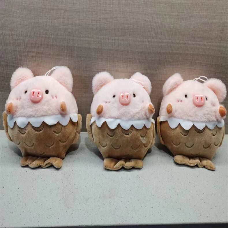 鲷鱼猪，红發毛绒玩具