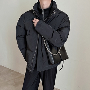 冬季新款立领假两件棉服男加厚保暖潮流棉衣痞帅M117-P160控190图片