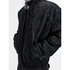 1506/QYRJM50460/P144重磅狼毛座山雕棉服外套图片