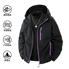 新款硬汉风户外夹克男连帽防水冲锋衣外套DSA157B-J2512-特P80，男装夹克，电商A157B