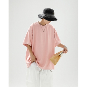 8XL-M高品质重磅棉光版纯色短袖T恤百搭款半截袖五分袖DX332特P23图片