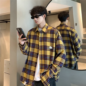 （片） 2025秋装新款1 经典格子休闲宽松衬衫 ZC01-P45控68,男装衬衫,星座1315