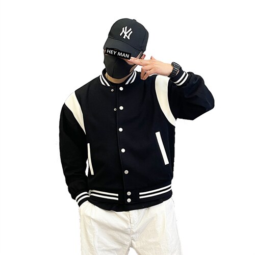 B2219-P178棒球服男士大码运动加绒外套棉衣宽松拼色情侣飞行夹克，男装夹克，星座1305