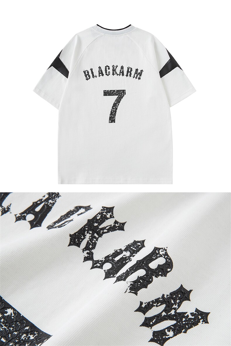 十字皮拼接圆领立体凹凸印花T恤短袖五分半袖打底衫XT05-P50控68,男装T恤,星座216(原A116)