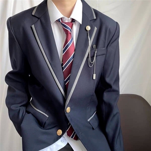 DK制服男装西装JK西服英伦学院风外套情侣装证件照服装班服外套图片