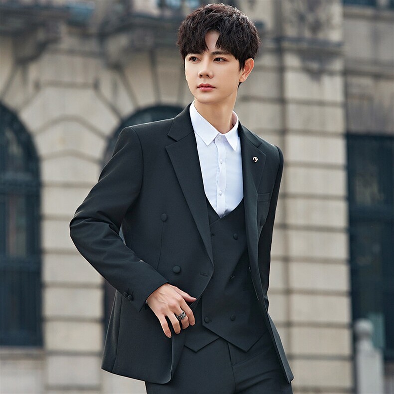 2025新郎西服男士套装结婚礼服西装韩版修身商务休闲X9001P155，男装休闲套装，电商A355（原A415）