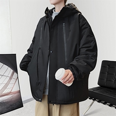 冬季加厚冲锋衣男防水棉衣连帽棉服潮流棉袄青年A266-MY6160-P65，男装夹克，电商A266