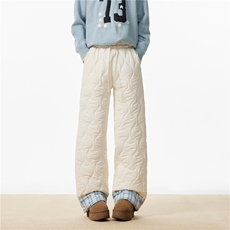 冬季新款潮流格子拼接葫芦格设计宽松休闲棉裤B315-K865-p65控88，男装棉裤，电商B315