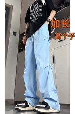 褶皱美式降落伞兵工装裤子男夏薄款休闲裤冰丝速干阔腿裤KZ045P35，男装休闲裤，电商B312